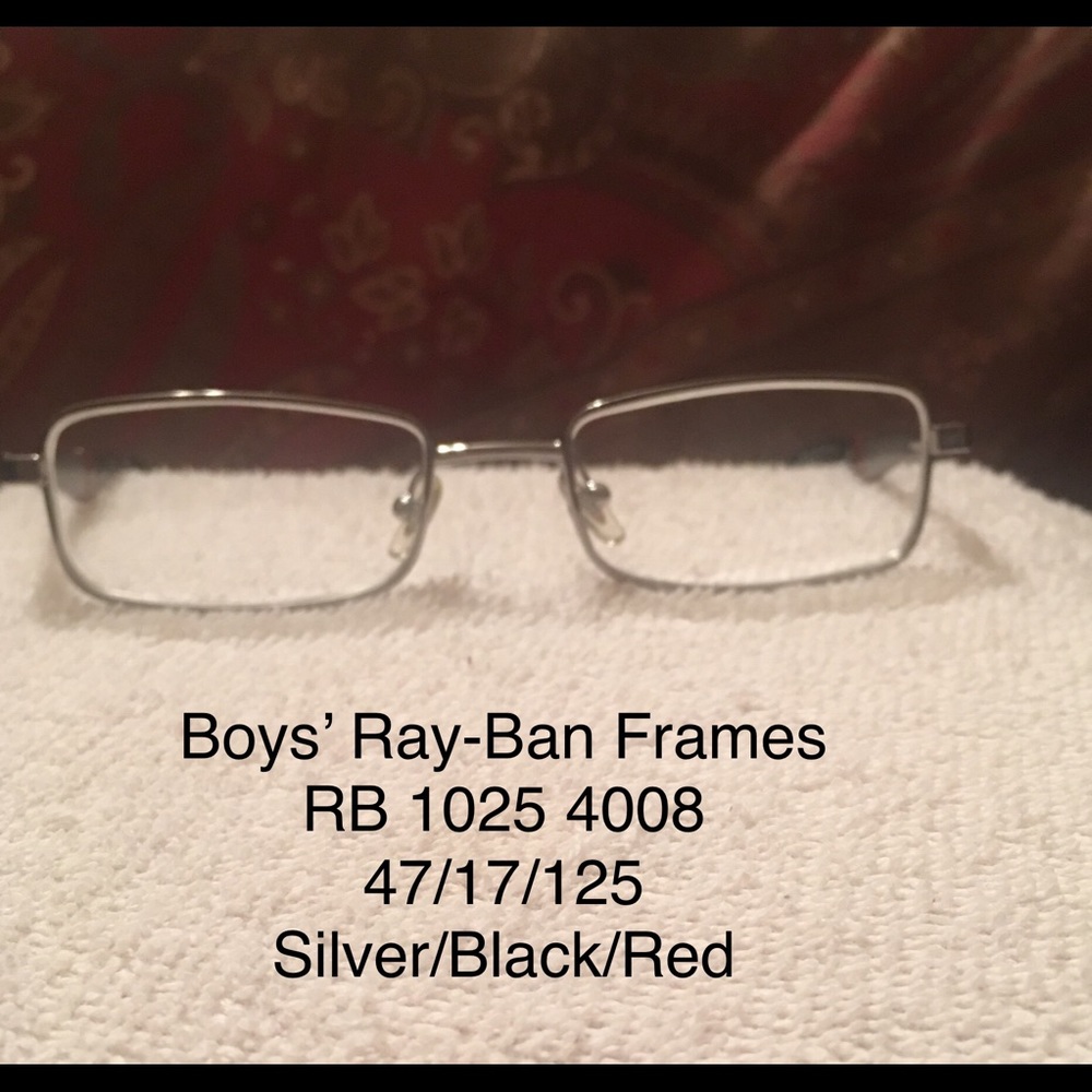 Boys’ Ray-Ban frames, Rx lenses. RB 1025 4008